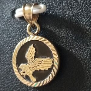 14K Gold Eagle Pendant